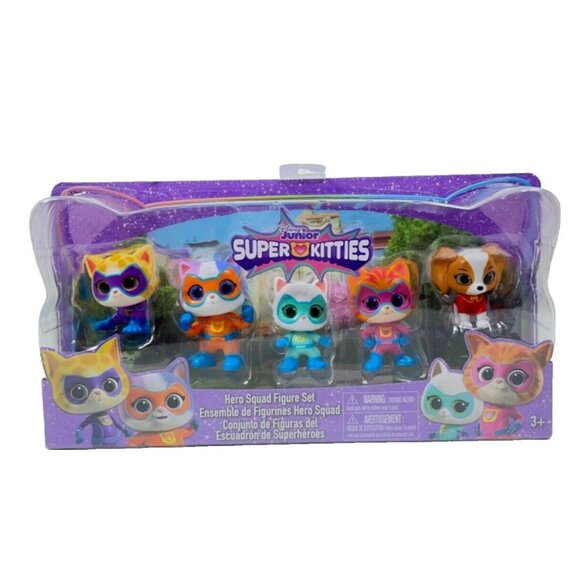 Disney Junior SuperKitties Hero Squad 5 Mini Figure Set - Picture 1 of 8